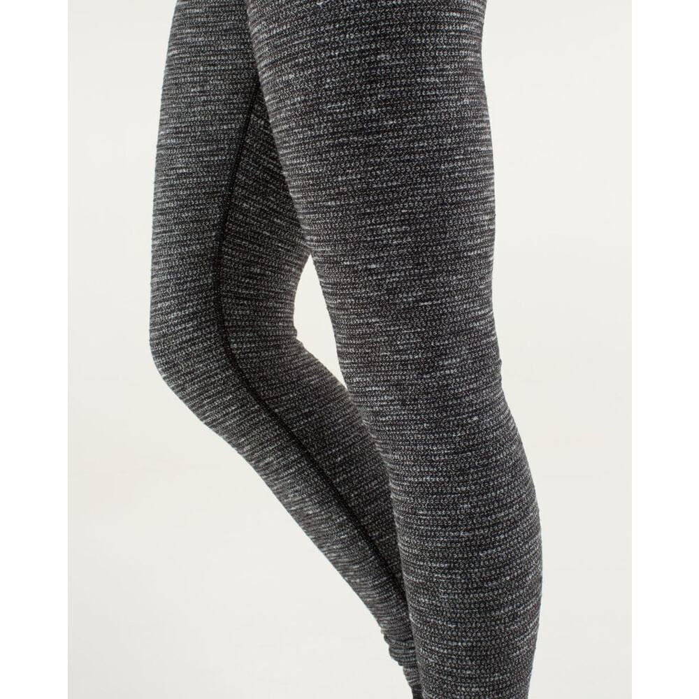 LULULEMON Wunder Under Pant Size 6 Coco Pique Black White / Black - Picture 4 of 11